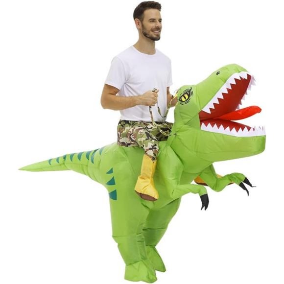 Adult Inflatable Dinosaur‎ Costume Funny Halloween Costumes for Men/Women T Rex - Picture 4 of 6